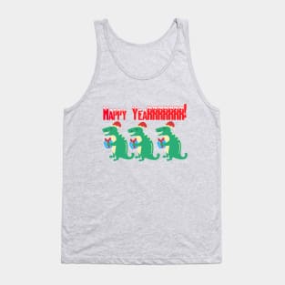 New year illustration with dinosaurs Tank Top